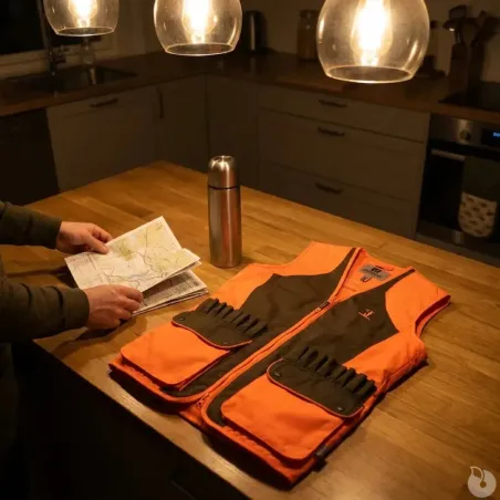 Gilet de chasse haute visibilité déperlant Percussion