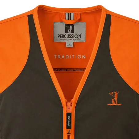 Gilet de chasse haute visibilité déperlant Percussion