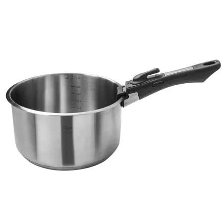 Lot 3 casseroles inox à manche amovible 16-20cm