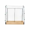 Carré potager tomates en sapin avec housse PVC 115x30x120cm