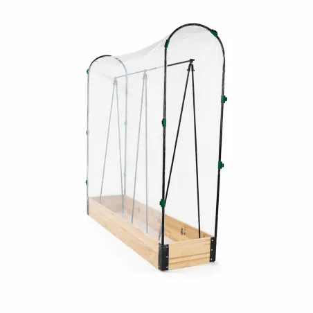 Carré potager tomates en sapin avec housse PVC 115x30x120cm