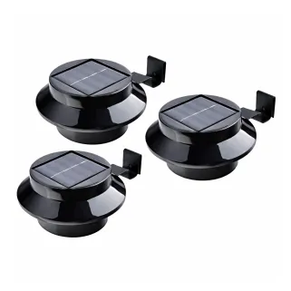Éclairage solaire gouttière - Pack de 3 lampes LED
