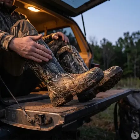Bottes camo roseaux étanches Thinsulate avec poignées