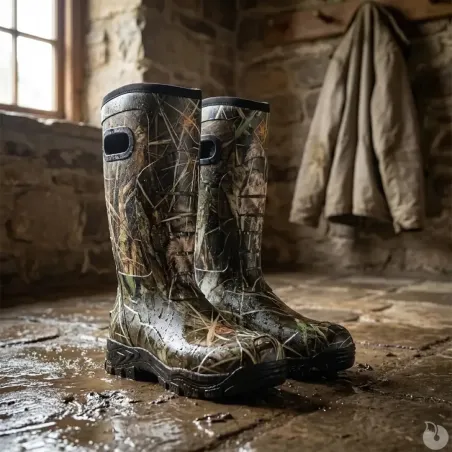 Bottes camo roseaux étanches Thinsulate avec poignées
