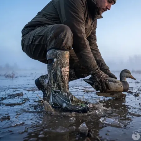 Bottes camo roseaux étanches Thinsulate avec poignées