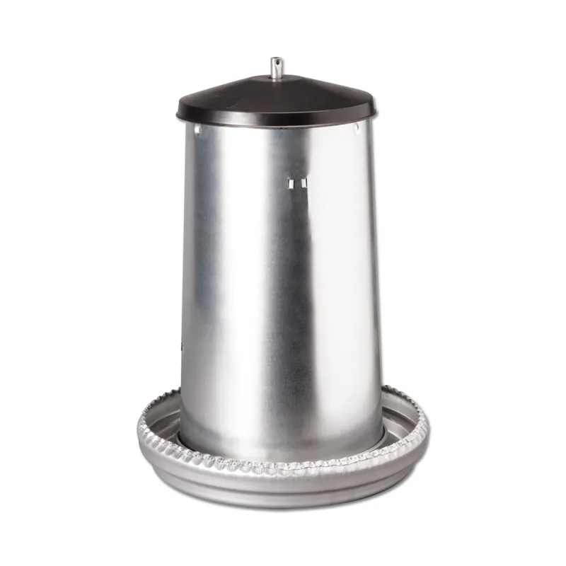 Mangeoire métal 40 kg pour volailles - Trémie réglable