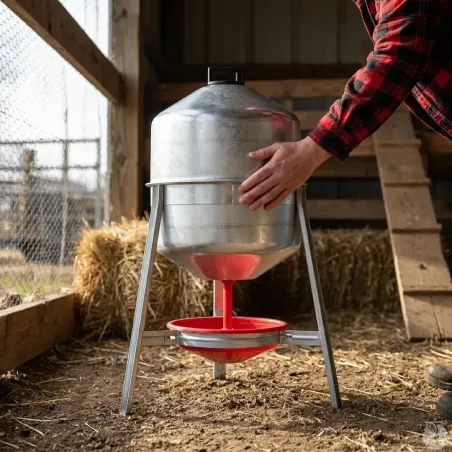 Abreuvoirs galvanisés 30L pour volailles - Lot de 2