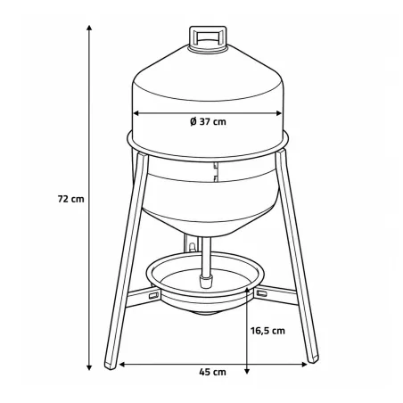 Abreuvoirs galvanisés 30L pour volailles - Lot de 2