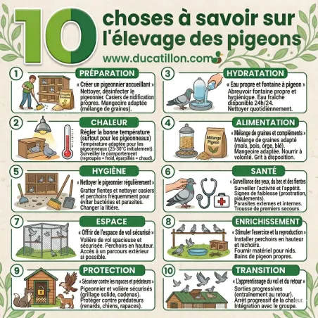 Lot de 10 nids en carton pour pigeons - Confort optimal