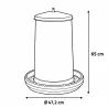 Mangeoire métal 40 kg pour volailles - Trémie réglable