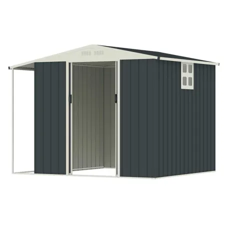 Abri acier Argence + carport - 2 portes coulissantes 1,28m²