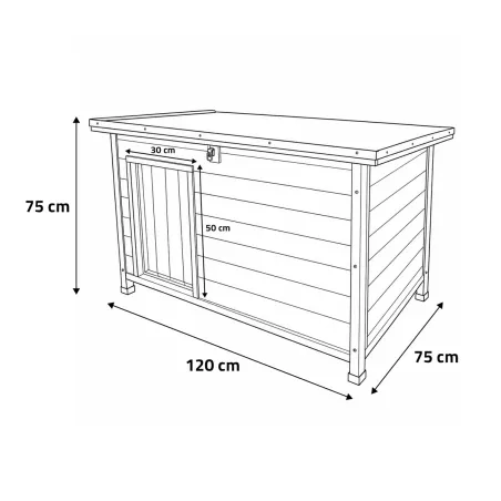 Niche en bois isolante Taille L - Épicéa 3 couches 120x75x75 cm