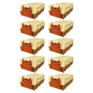 Lot de 10 caisses transport gibier empilables