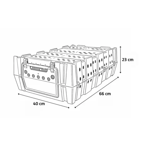 Lot de 10 caisses transport gibier empilables