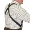 Bretelles harnais Biclip® kaki motif chasse - 55 cm
