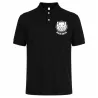 Polo Hunter noir coton manches courtes logo 3