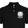 Polo Hunter noir coton manches courtes logo 3