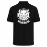 Polo Hunter noir coton manches courtes logo 3