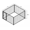 Chenil modulaire 2m avec porte - Kit complet acier