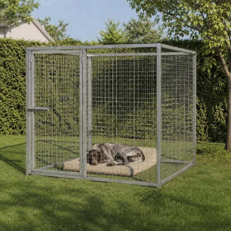 Chenil modulaire 2m avec porte - Kit complet acier