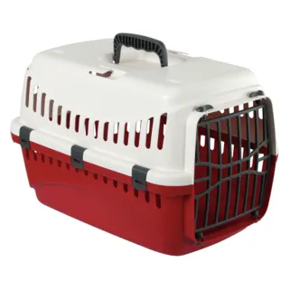 Caisse transport chat Expedion Rouge PVC 45x30x30 cm