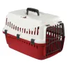 Caisse transport chat Expedion Rouge PVC 45x30x30 cm