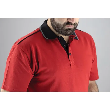 Polo Homme LMA® Rouge - Confort & Style - Coton Polyester