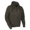 Sweat capuche Ultra full zip coton vert kaki S-2XL