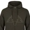 Sweat capuche Ultra full zip coton vert kaki S-2XL