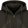 Sweat capuche Ultra full zip coton vert kaki S-2XL