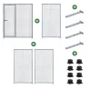 Kit chenil acier inox mailles 5x5 cm 1,50m et 2m