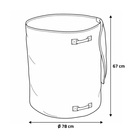 Sac à déchets extra-large 275L pour jardin et extérieur
