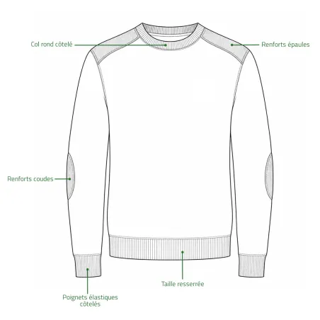 Pull marron Verney-Carron Fox - S à 3XL