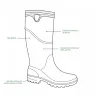 Bottes Cyclone PVC kaki antidérapantes 40-46