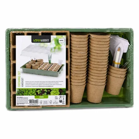 Kit semis 67 pièces - Pots, plateaux et étiquettes bio