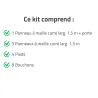 Chenil acier 1,5x1,5 m avec porte - Kit complet sécurisé