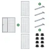 Chenil acier 1,5x1,5 m avec porte - Kit complet sécurisé