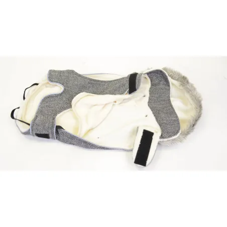 Doudoune Grisa gris pour chien - Chaud et ajustable