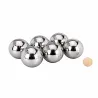 Set pétanque 6 boules acier + but et sac - Jeu complet