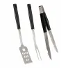 Set 3 outils barbecue inox - Spatule, fourchette, pince
