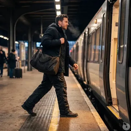 Pantalon thermo Brandit® Noir - Résistant et coupe droite