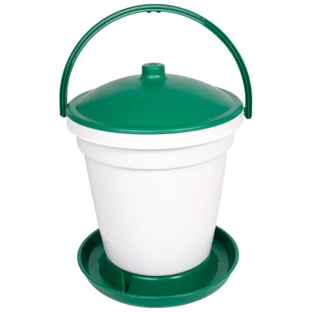 Abreuvoir seau 18L vert et blanc à anse - Olba