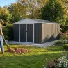 Abri de jardin Escaut acier 12,33m² - 2 portes battantes