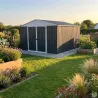 Abri de jardin Escaut acier 12,33m² - 2 portes battantes