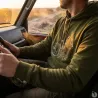 Sweat capuche kaki Bartavel® scène grands animaux