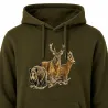 Sweat capuche kaki Bartavel® scène grands animaux