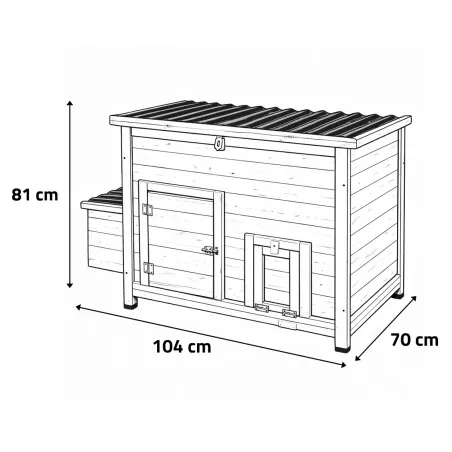 Poulailler Hefa+ 200x115cm - Enclos pour 6 poules