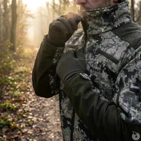 Veste camo digital vert stretch mixte S-3XL