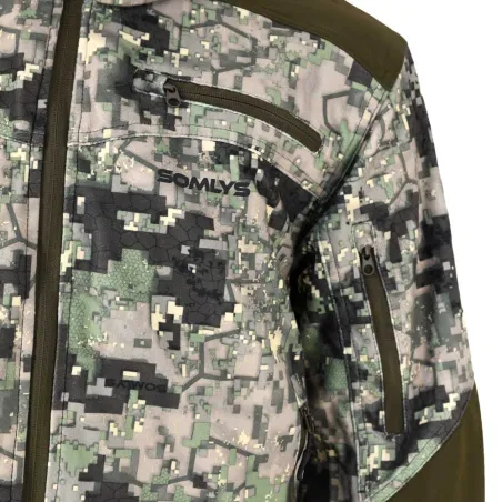 Veste camo digital vert stretch mixte S-3XL