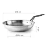 Poêle antiadhésive Origin Ø24cm - Acier inox - Tous feux